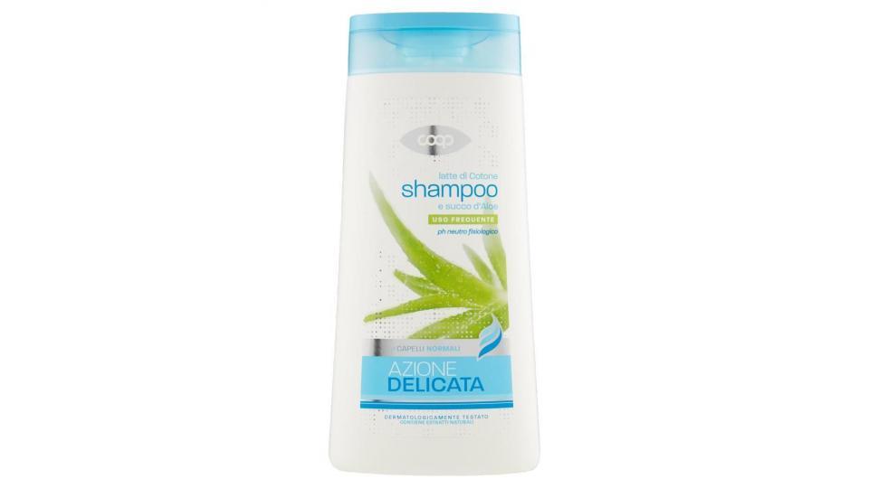 Shampoo Latte Di Cotone E Succo D'aloe Capelli Normali Azione Delicata