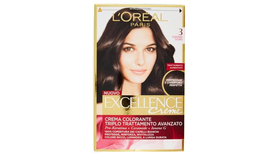 L'oréal Paris Excellence Creme Crema Colorante 3 Castano Scuro