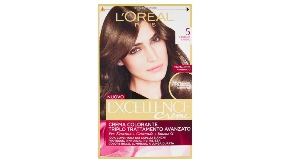 L'oréal Paris Excellence Creme Crema Colorante 5 Castano Chiaro