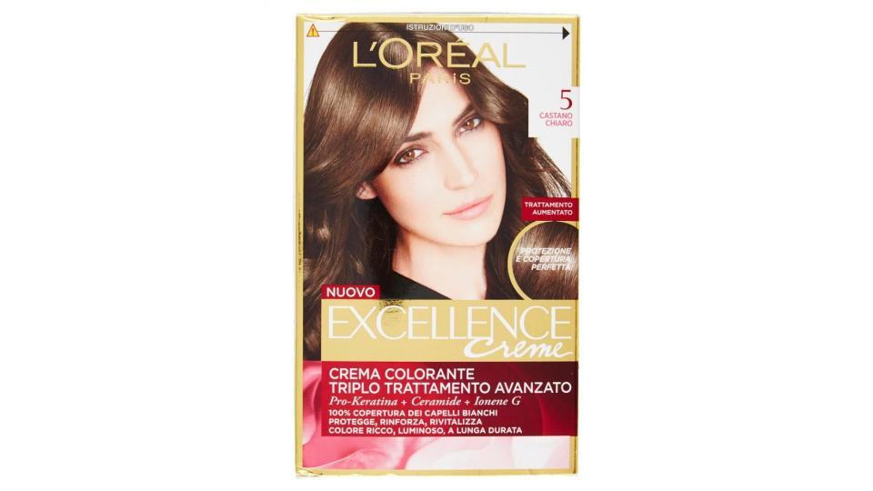 L'oréal Paris Excellence Creme Crema Colorante 5 Castano Chiaro