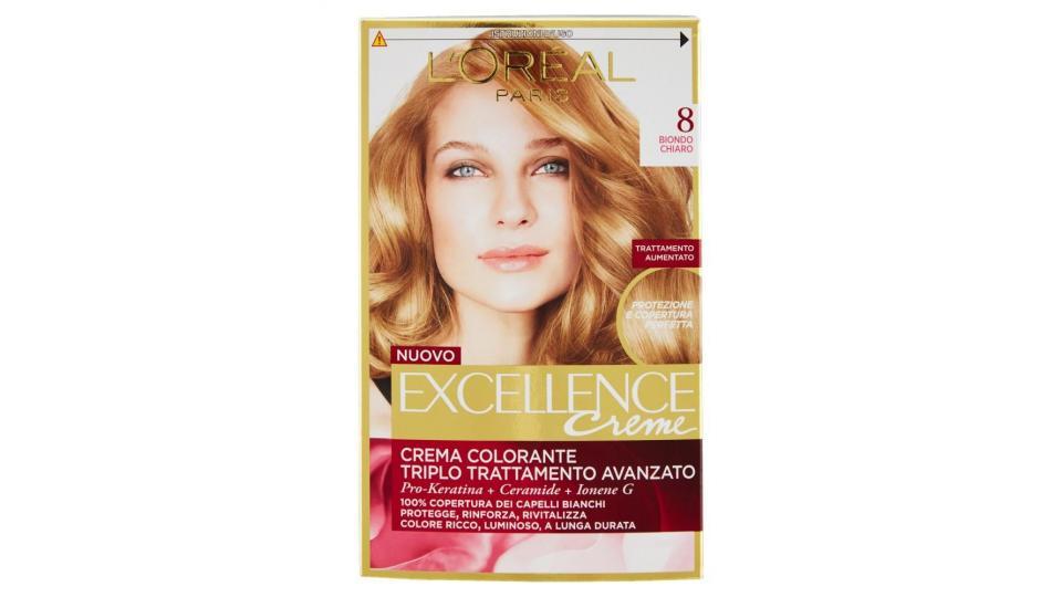 L'oréal Paris Excellence Creme Crema Colorante 8 Biondo Chiaro