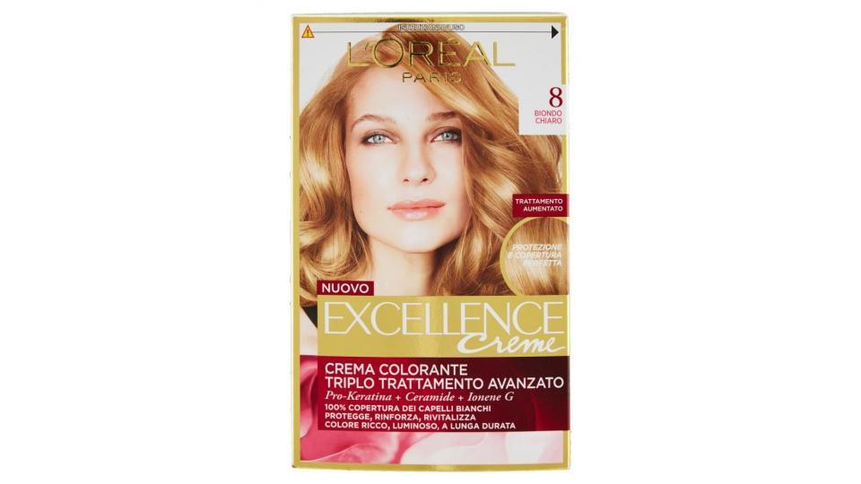 L'oréal Paris Excellence Creme Crema Colorante 8 Biondo Chiaro
