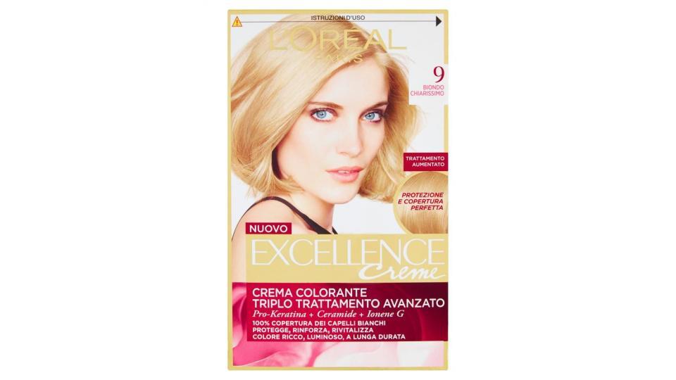 L'oréal Paris Excellence Creme Crema Colorante 9 Biondo Chiarissimo