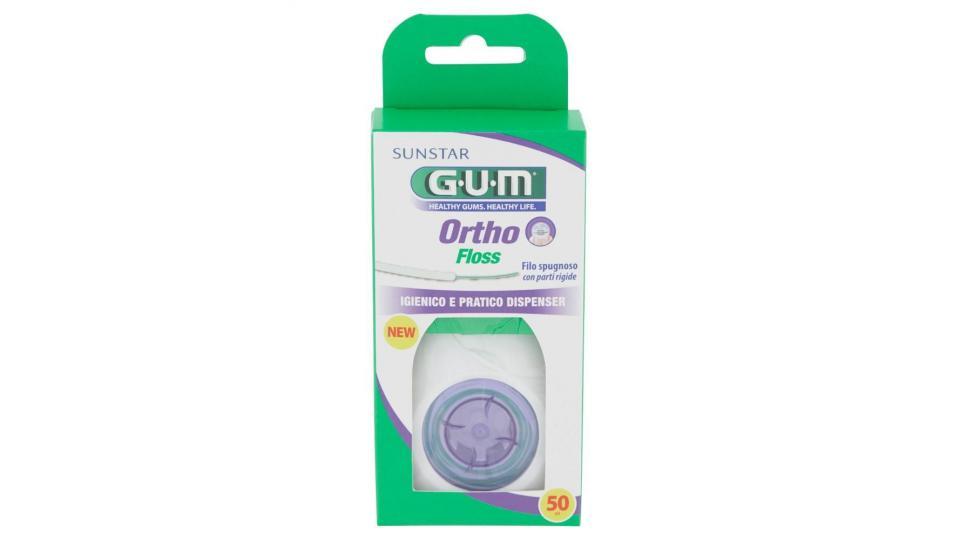 Gum Ortho Floss 3220 Filo Spugnoso Con Parti Rigide