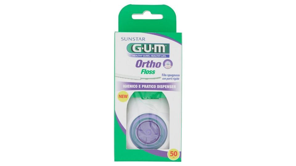 Gum Ortho Floss 3220 Filo Spugnoso Con Parti Rigide