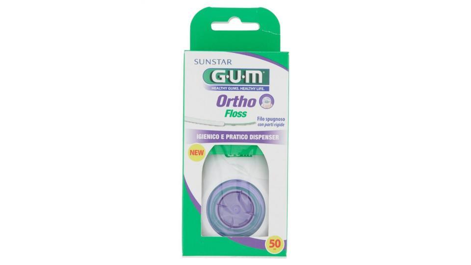 Gum Ortho Floss 3220 Filo Spugnoso Con Parti Rigide