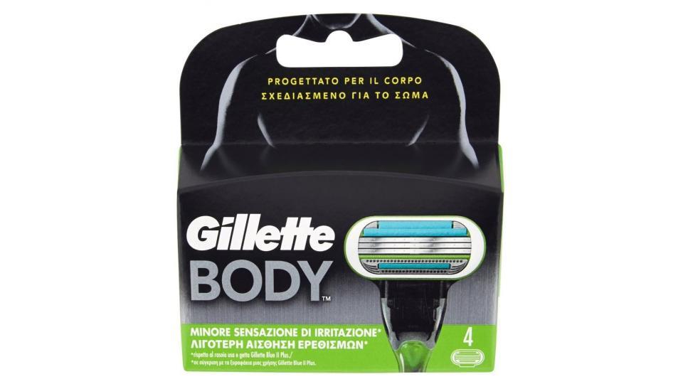 Gillette Body 4 Ricariche Di Lame Per Il Corpo