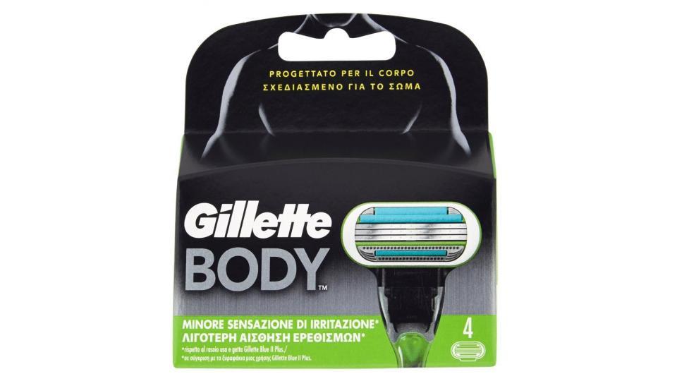 Gillette Body 4 Ricariche Di Lame Per Il Corpo