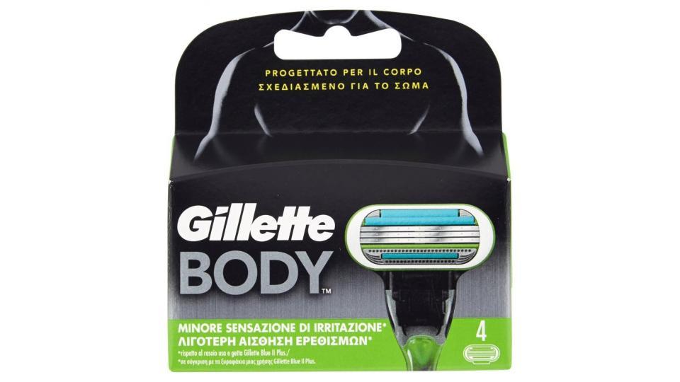Gillette Body 4 Ricariche Di Lame Per Il Corpo