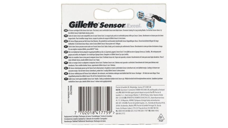 Gillette Sensor Excel - 10 Lame Di Ricambio