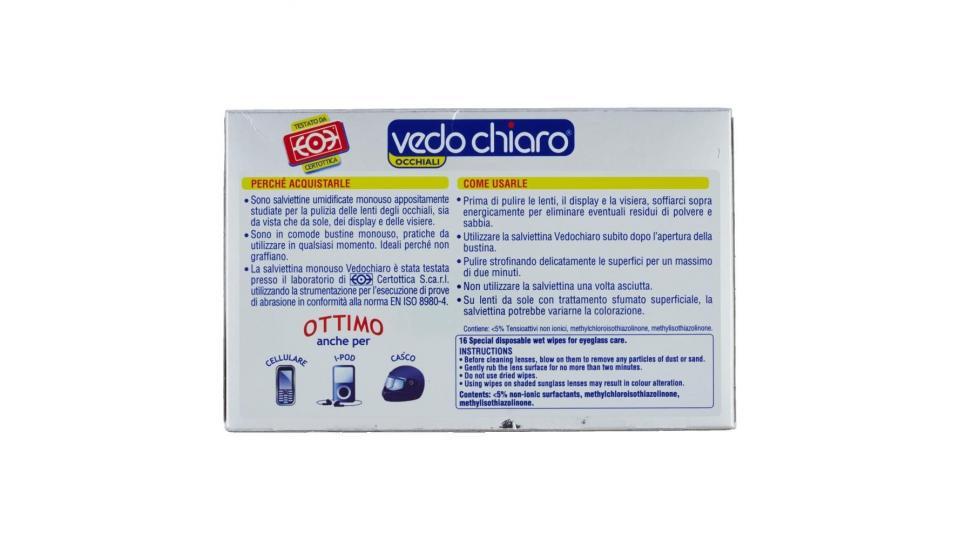 Vedo Chiaro Occhiali 16 Salviettine Umidificate