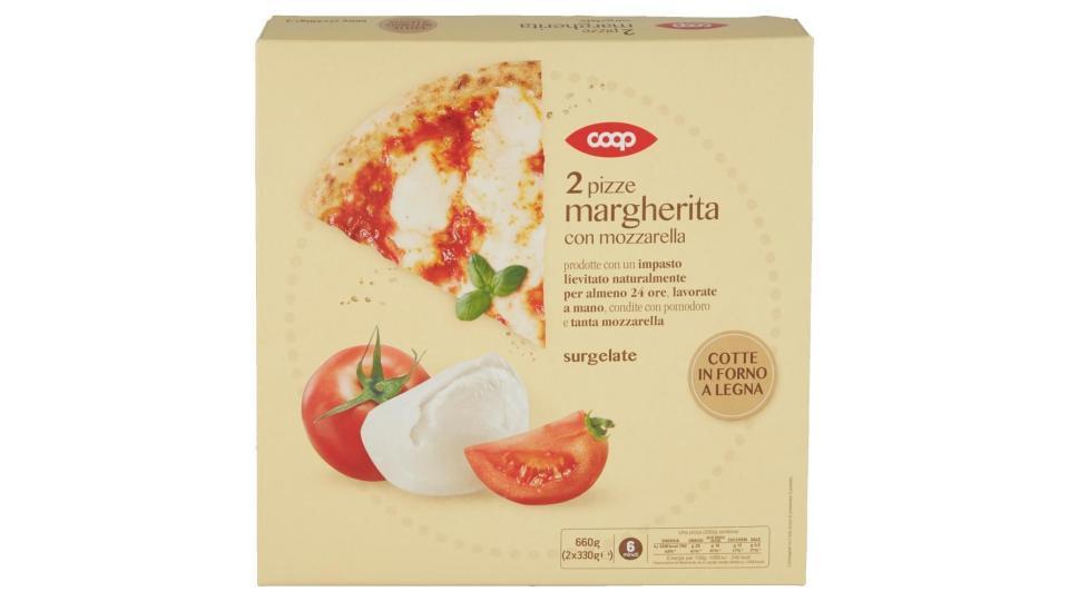 2 Pizze Margherita Con Mozzarella Surgelate