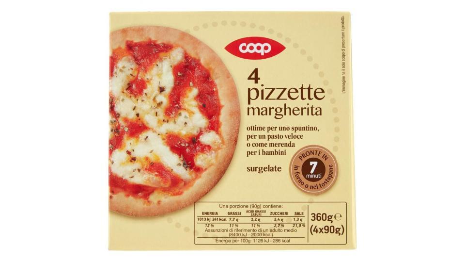 4 Pizzette Margherita Surgelate