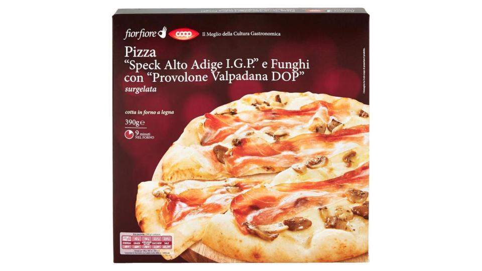 Pizza "speck Alto Adige I.g.p." E Funghi Con "provolone Valpadana Dop" Surgelata
