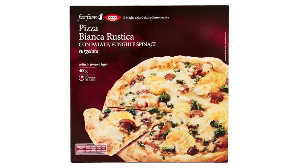 Pizza Bianca Rustica Con Patate, Funghi E Spinaci Surgelata