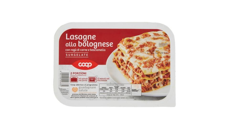 Lasagne Alla Bolognese Con Ragù Di Carne E Besciamella Surgelate