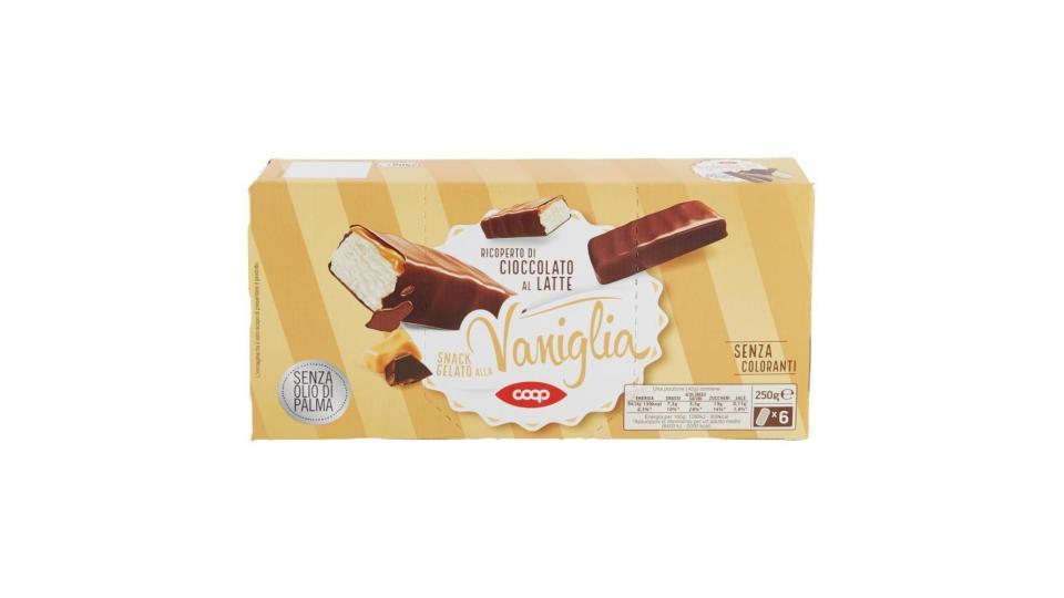 Snack Gelato Alla Vaniglia Ricoperto Di Cioccolato Al Latte