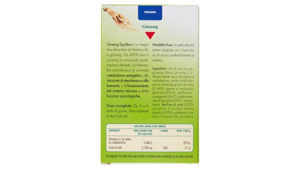 Equilibra Ginseng 60 Perle Vegetali