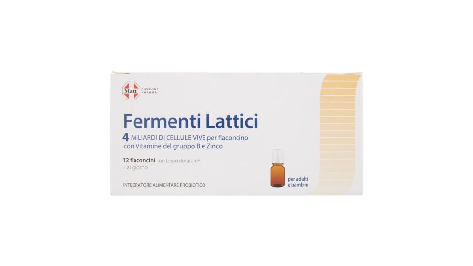 Matt Divisione Pharma Fermenti Lattici 12 Flaconcini