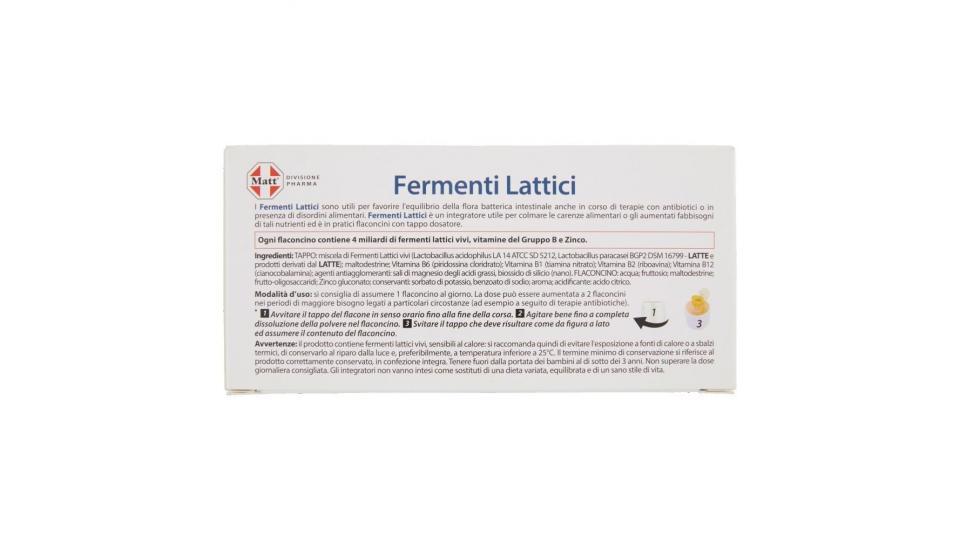 Matt Divisione Pharma Fermenti Lattici 12 Flaconcini