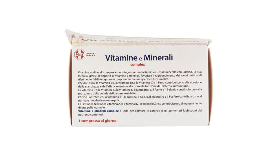 Matt Divisione Pharma Vitamine E Minerali Complex 60 Compresse