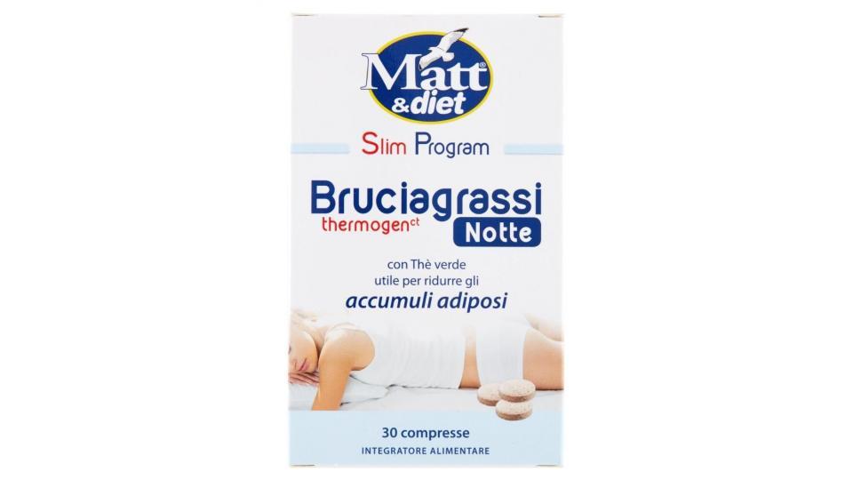 Matt&diet Slim Program Bruciagrassi Thermogen Notte 30 Compresse