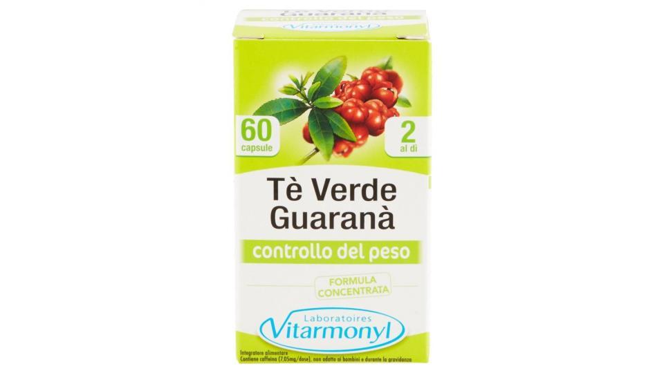 Laboratoires Vitarmonyl Tè Verde Guaranà Controllo Del Peso 60 Capsule