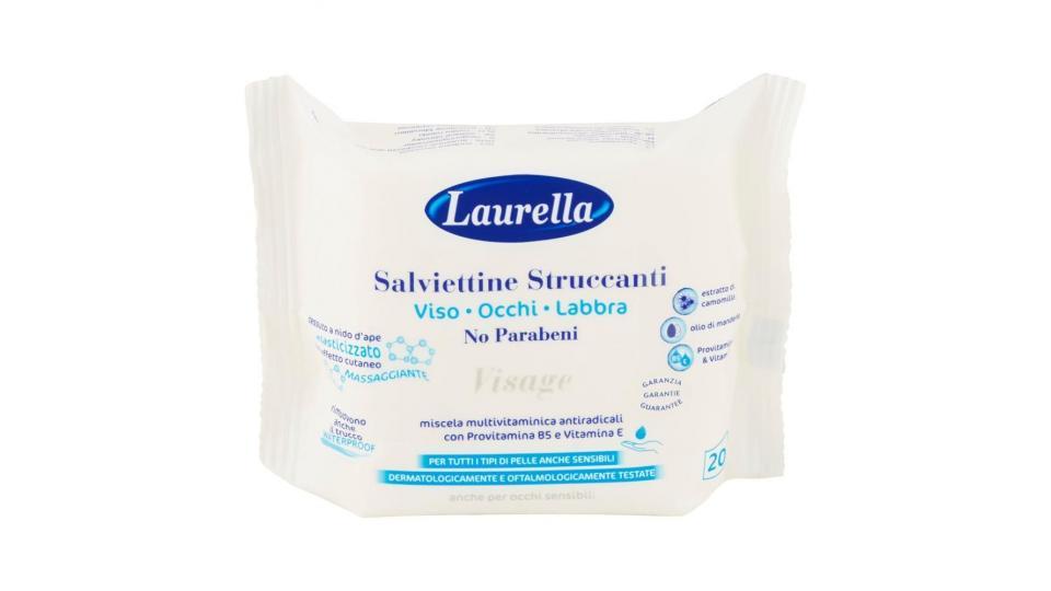 Laurella Visage Salviettine Struccanti Viso Occhi Labbra