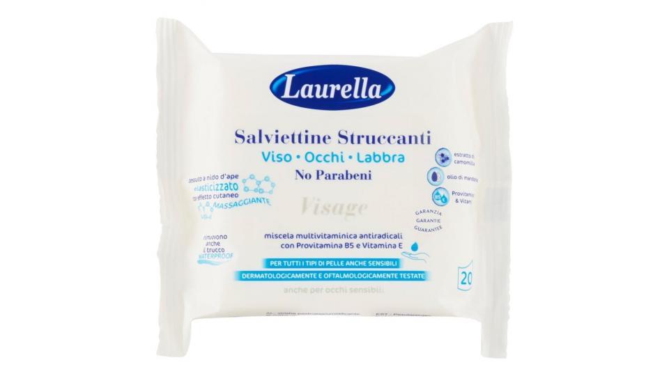 Laurella Visage Salviettine Struccanti Viso Occhi Labbra