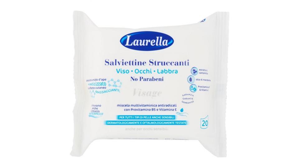 Laurella Visage Salviettine Struccanti Viso Occhi Labbra