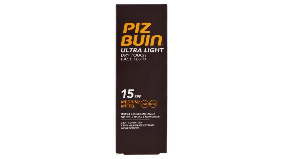 Piz Buin Ultra Light Dry Touch Face Fluid 15 Spf Medium
