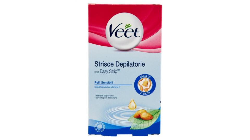 Veet Strisce Depilatorie Con Easy Strip Ascelle E Bikini Pelli Sensibili 16