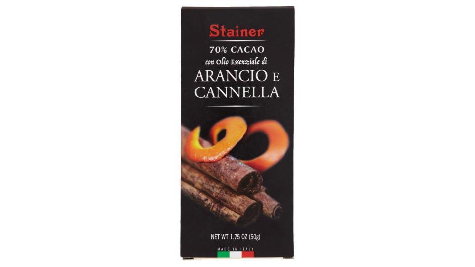 Stainer 70% Cacao Con Olio Essenziale Di Arancio & Cannella