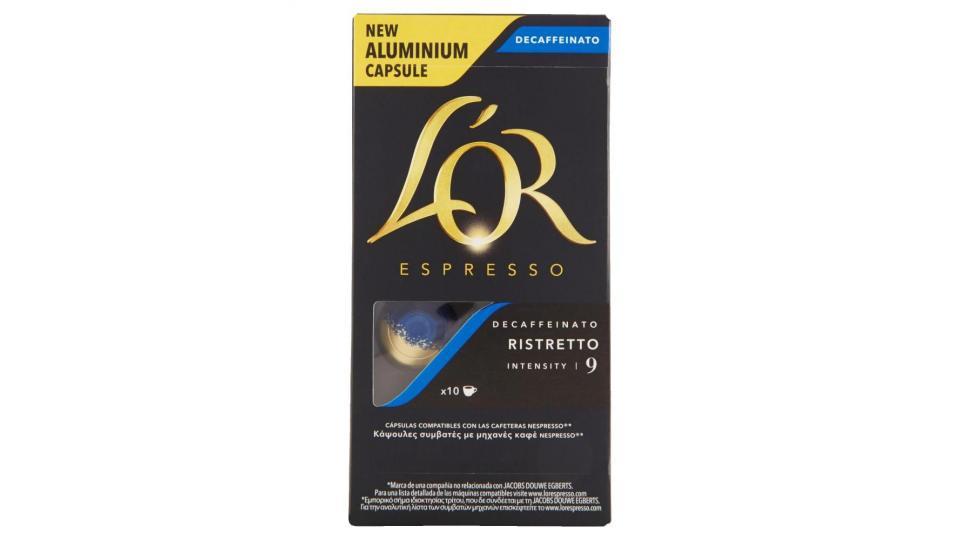 L'or Espresso Decaffeinato Ristretto 9 10 Capsule