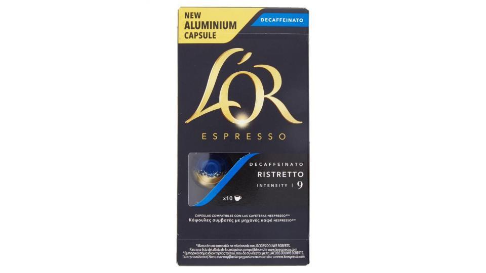 L'or Espresso Decaffeinato Ristretto 9 10 Capsule