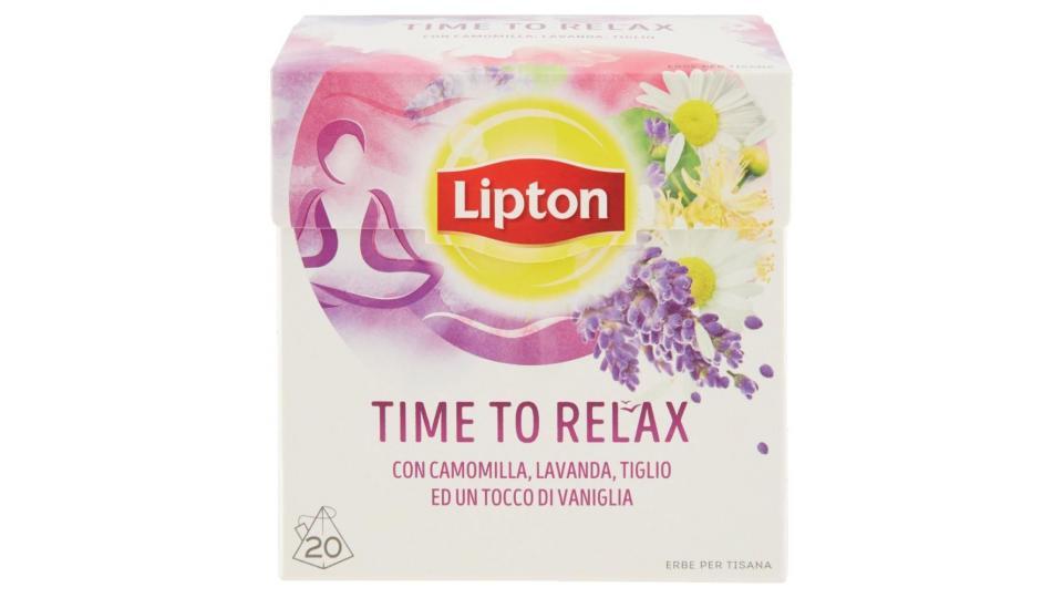 Lipton Time To Relax Con Camomilla, Lavanda, Tiglio E Vaniglia