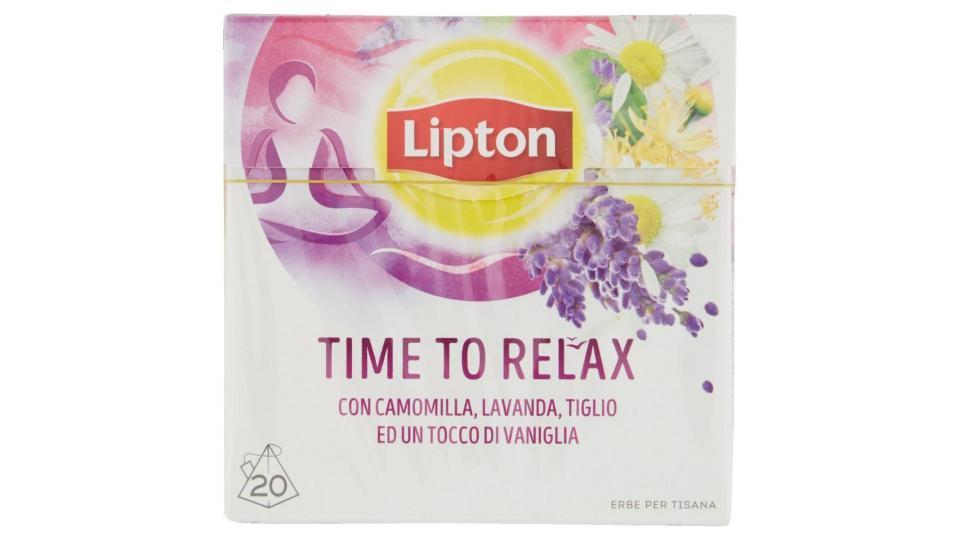 Lipton Time To Relax Con Camomilla, Lavanda, Tiglio E Vaniglia