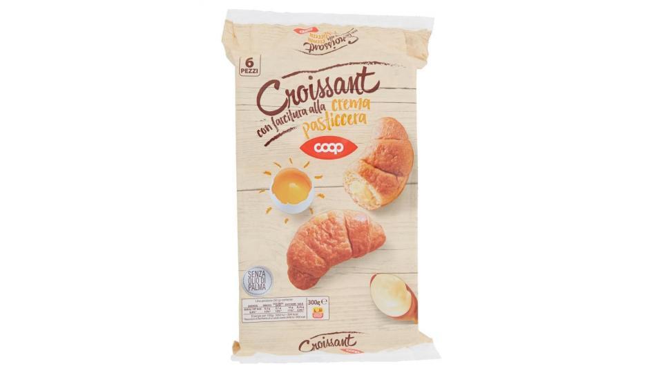 Croissant Con Farcitura Alla Crema Pasticcera 6 Pezzi