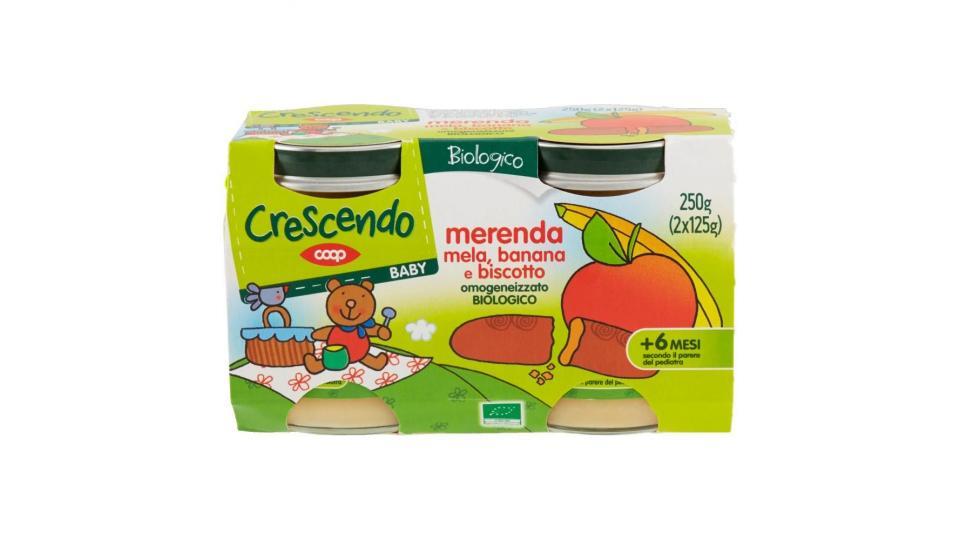 Merenda Mela, Banana E Biscotto Omogeneizzato Biologico