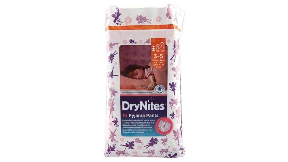 Drynites 10 Pyjama Pants 3-5 Anni Femmina