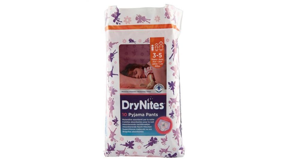 Drynites 10 Pyjama Pants 3-5 Anni Femmina