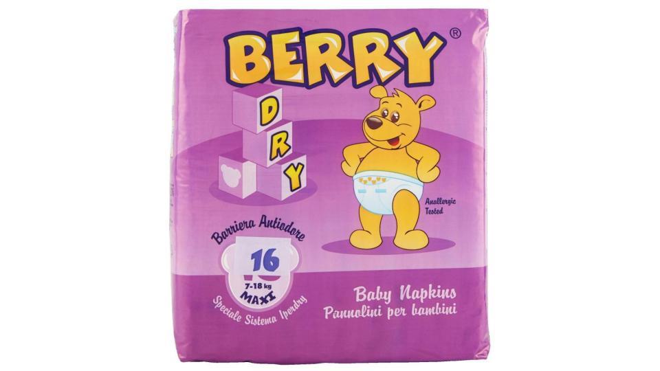 Berry Dry Baby Napkins 7-18 Kg Maxi