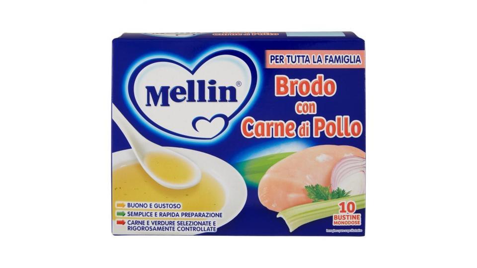 Mellin Brodo Con Carne Di Pollo 10 Bustine Monodose