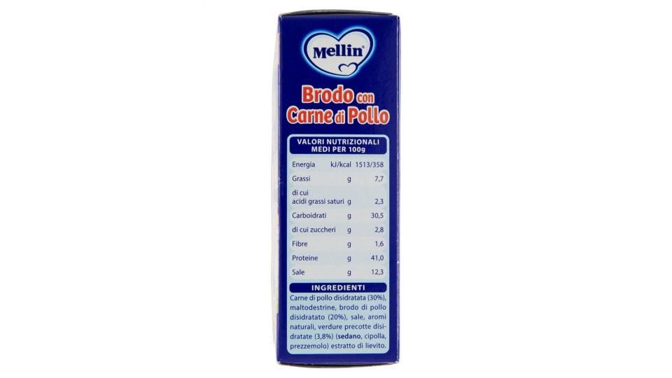 Mellin Brodo Con Carne Di Pollo 10 Bustine Monodose