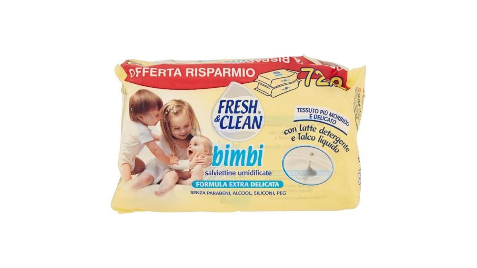 Fresh & Clean Bimbi Salviettine Umidificate 72