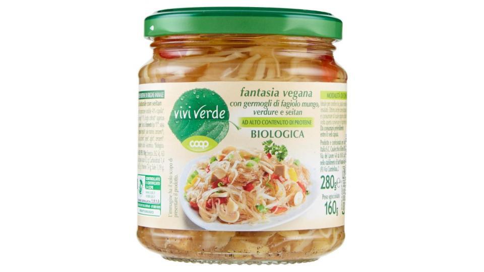 Fantasia Vegana Con Germogli Di Fagiolo Mungo, Verdure E Seitan Biologica