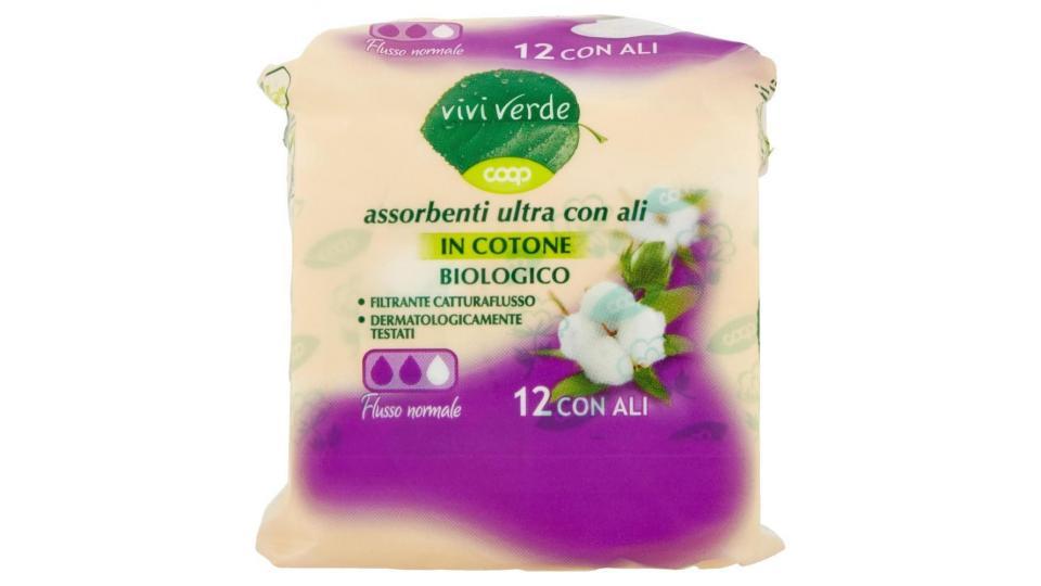 Assorbenti Ultra Con Ali In Cotone Biologico Flusso Normale