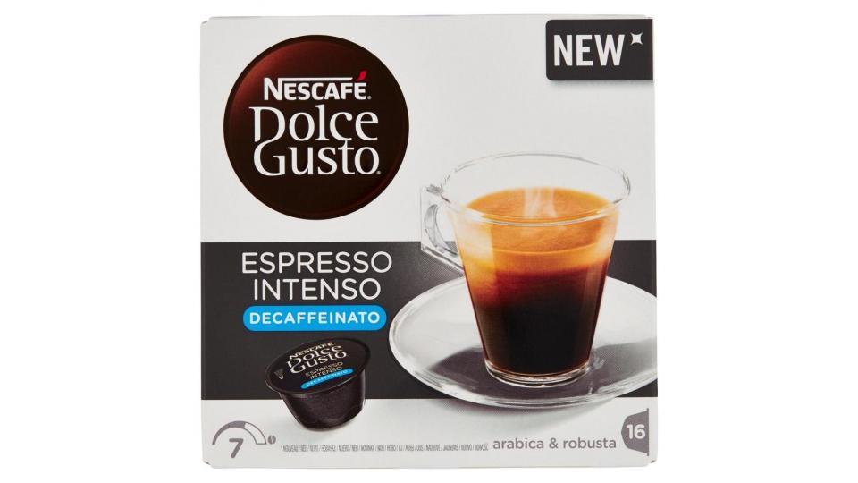 Nescafé Dolce Gusto Espresso Intenso Decaffeinato Caffè Espresso Decaffeinato 16 Capsule (16 Tazze)