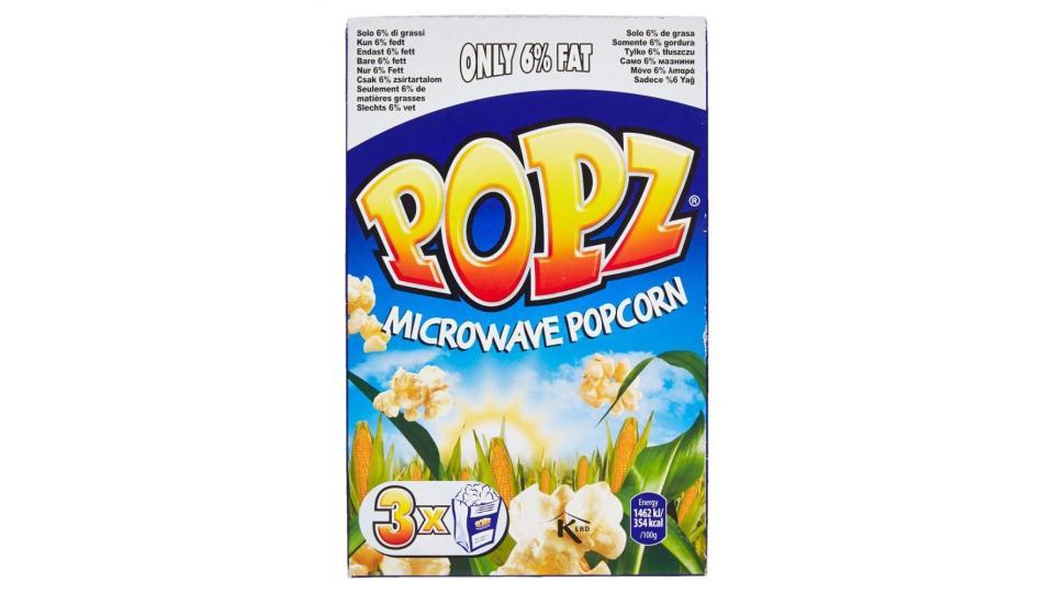 Popz Microwave Popcorn Only 6% Fat