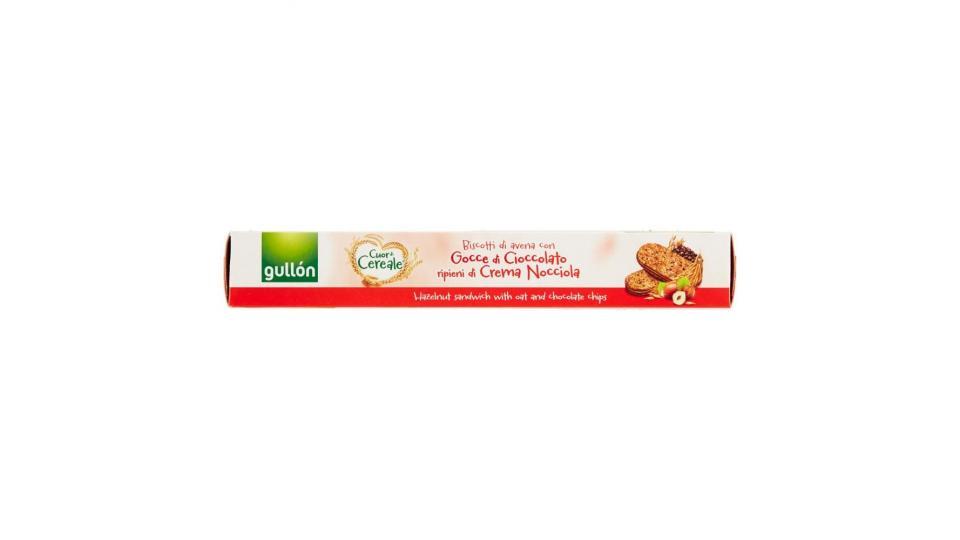 Gullón Cuor Di Cereale Biscotti Di Avena Con Gocce Di Cioccolato Ripieni Di Crema Nocciola